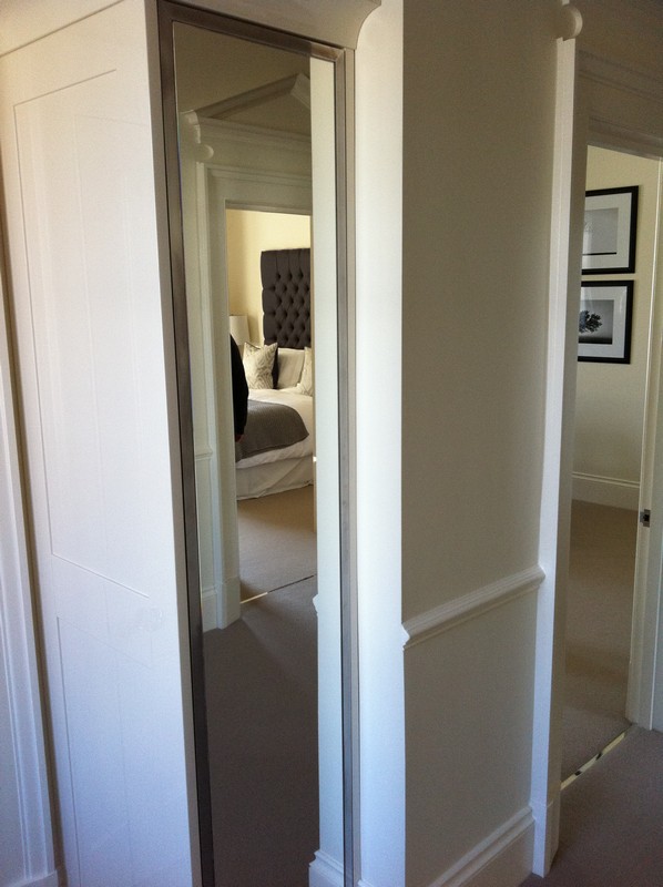 Full-length wardrobe mirror fitted in Earl's Court home